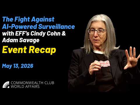 Event Recap | The Fight against Ai powered survellance with Cindy Cohn & Adam Savage