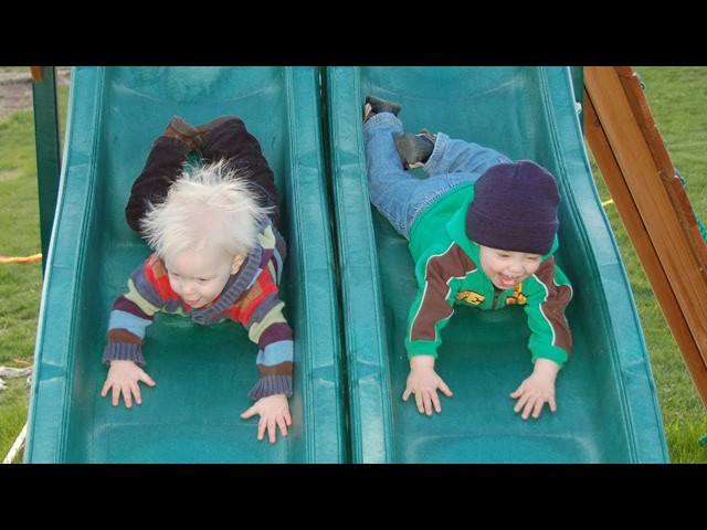 Funny Babies Playing Slide - Baby Outdoor Video | Funny Baby Videos