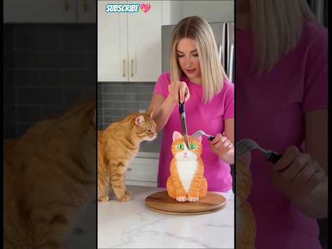 Cutting My Cat’s Face Cake Was a Mistake…#shorts #cat #funnycat #catcake #viral #funny
