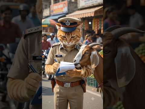 The goat ate the challan ???????? #cartoon #catvideos #catcomedy #viralshorts #funnycat #comedyshorts