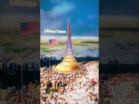 3D Future Skyscraper Size Comparison