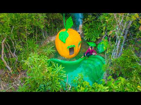 I Build Apple Jungle House with Around Swimming pool in the Jungle by Hand