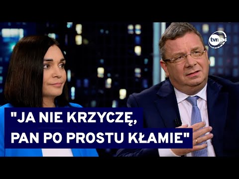Wójcik o "setkach" listów Kaczyńskiego do Ziobry i "zemście" Tuska. Gorąco w "Kropce nad i" @TVN24