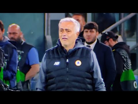 Mourinho crying after the final whistle 