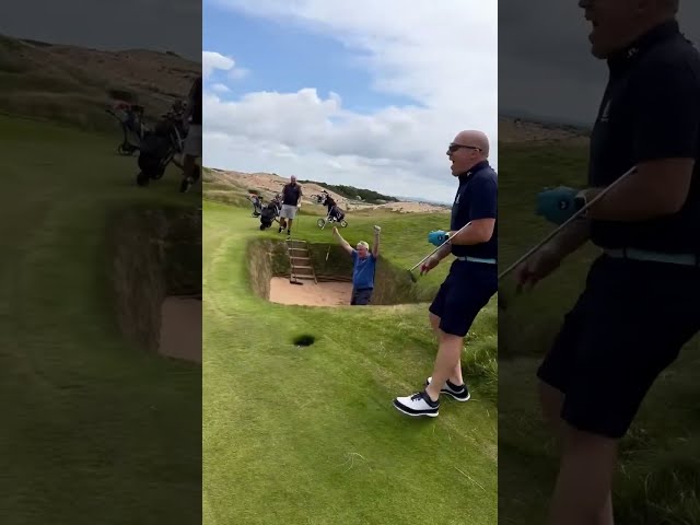 Incredible Bunker Shot #golf
