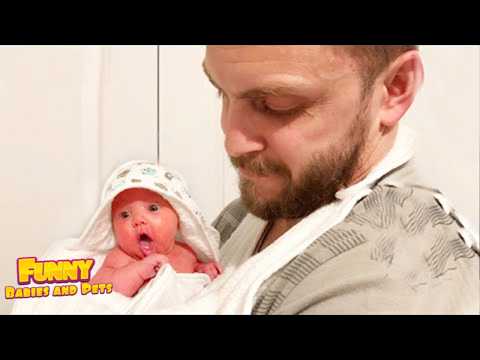 Dad vs. Baby: Try Not To Laugh Challenge 99% Fail! Dad & Baby Moments
