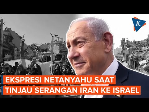 Ekspresi Netanyahu Saat Tinjau Dampak Serangan Iran ke Israel