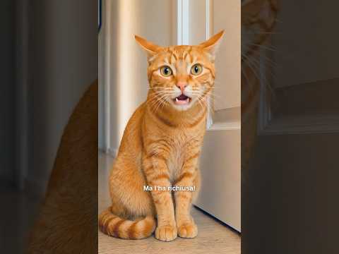 Gatto vs porta chiusa chi vince? #funnycatvideos #catmystery #shorts