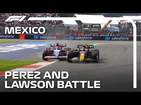 Sergio Perez vs Liam Lawson Mexico Battle | 2024 Mexico City Grand Prix