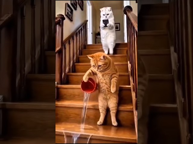 Cat, You Fell for Me! ????????! Funniest cat videos! #cat #shorts #funny