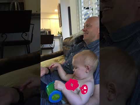 Sweetest Baby And Daddy - Try Not to Laugh  #short #cutebaby #funnybabyvideo