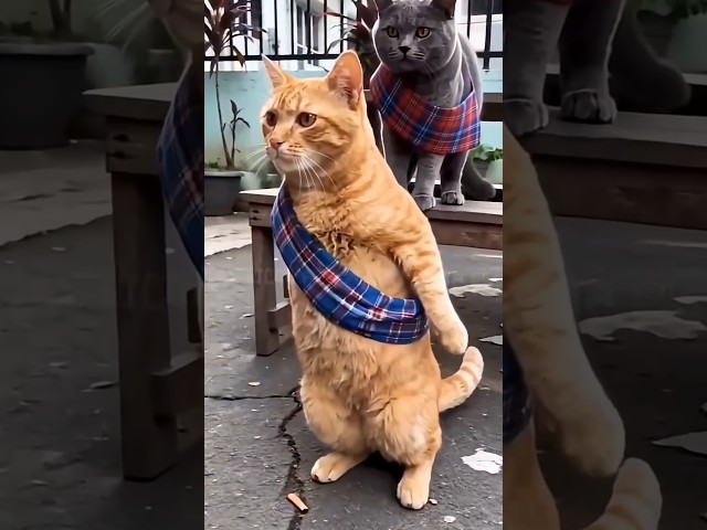 copy cat! funniest cat videos!  #shorts #youtubeshorts #funny #comedy #cat